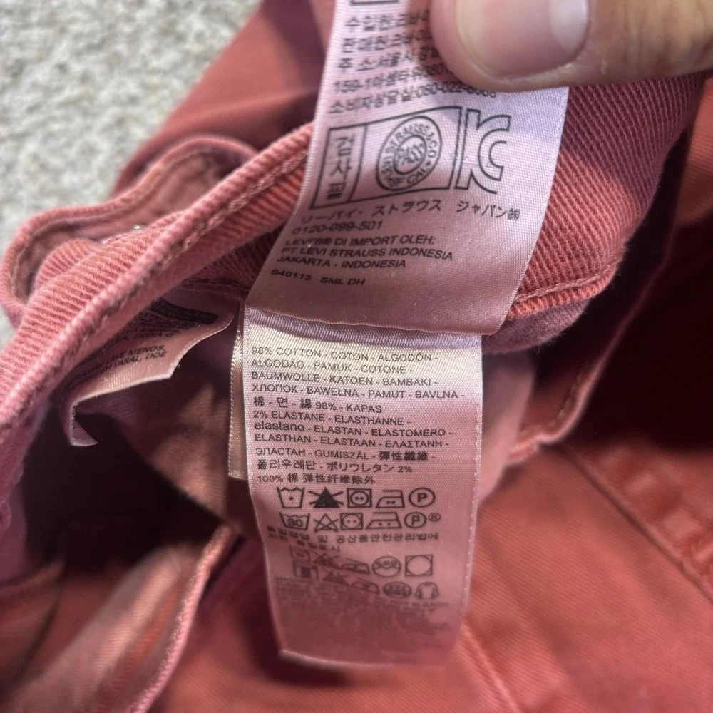 Levis 514 Jeans Mens 36x30 Red Medium Wash Straight Stretch Denim Pants Casual
